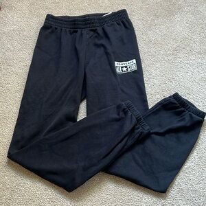 Converse Sweats Sweatpants Joggers Black Big Boys Size L